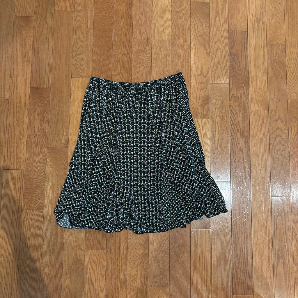 Briggs New York Black And White A-Line Skirt